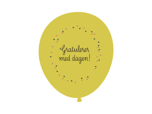 Gratulere med dagen - Gul