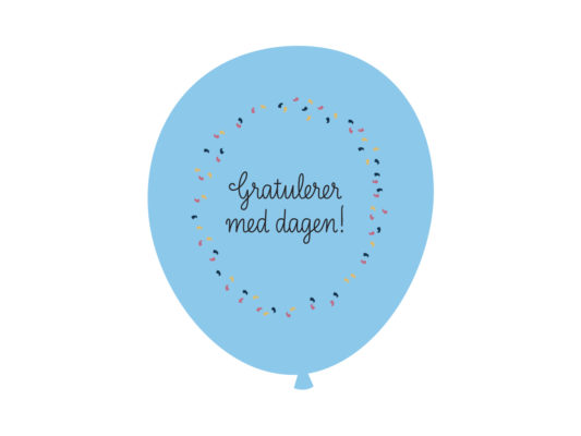 Gratulere med dagen - Aqua Blå