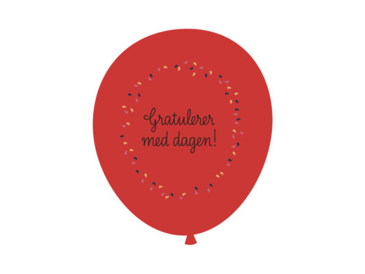 Gratulere med dagen - Rød