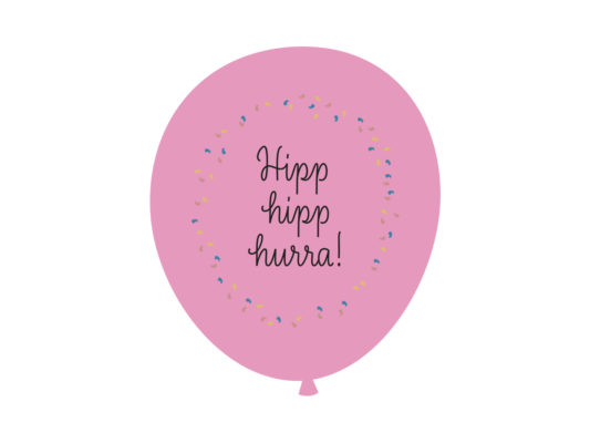 Hipp hipp hurra - Rose Rød