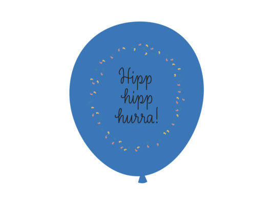 Hipp hipp hurra - Blå